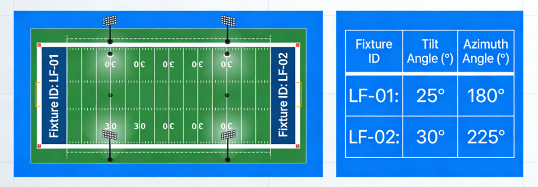 Photorealistic stadium lighting hero image