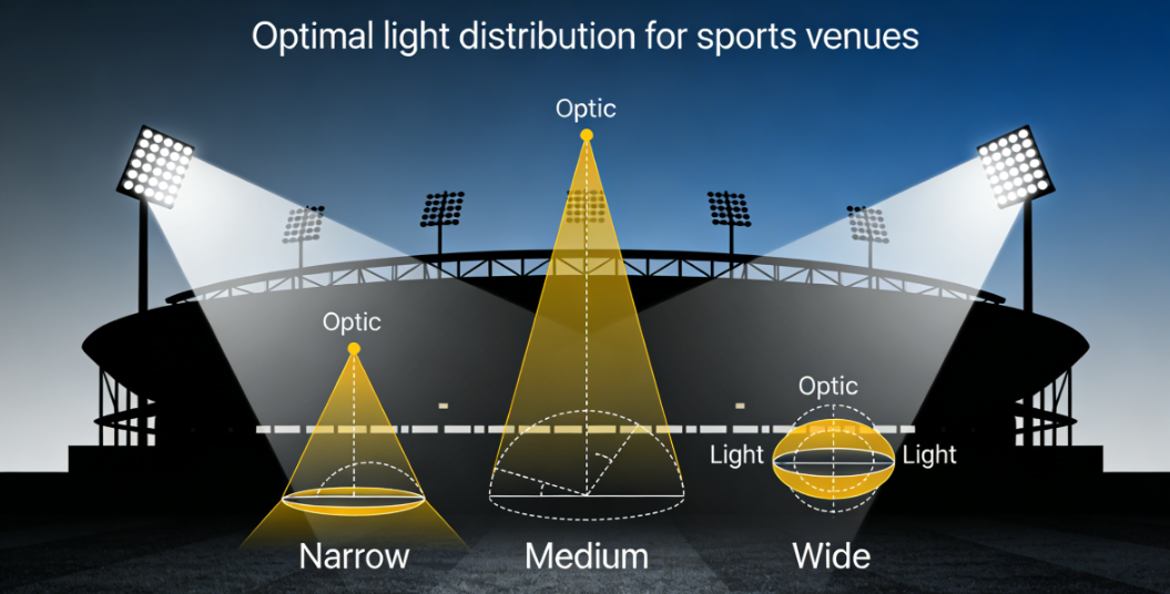 Stadium Lighting Optics & Beam Angles