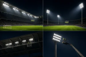 Roof-Mounted vs Pole-Mounted Stadium Lighting (2)