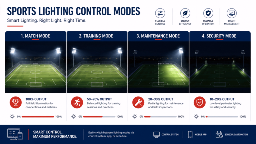 LED sports field lighting solution for Sports Lighting Retrofit