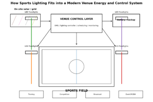 How Sports Lighting Fits into Modern Venue Energy and Control Systems