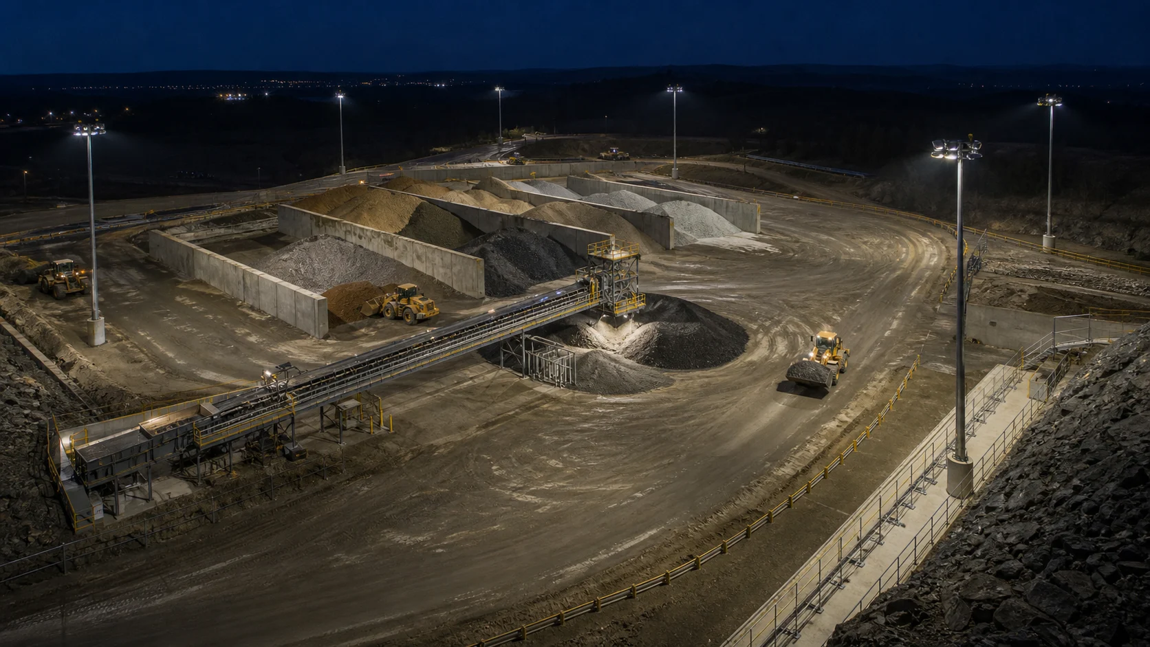 Bulk Material Yard Lighting