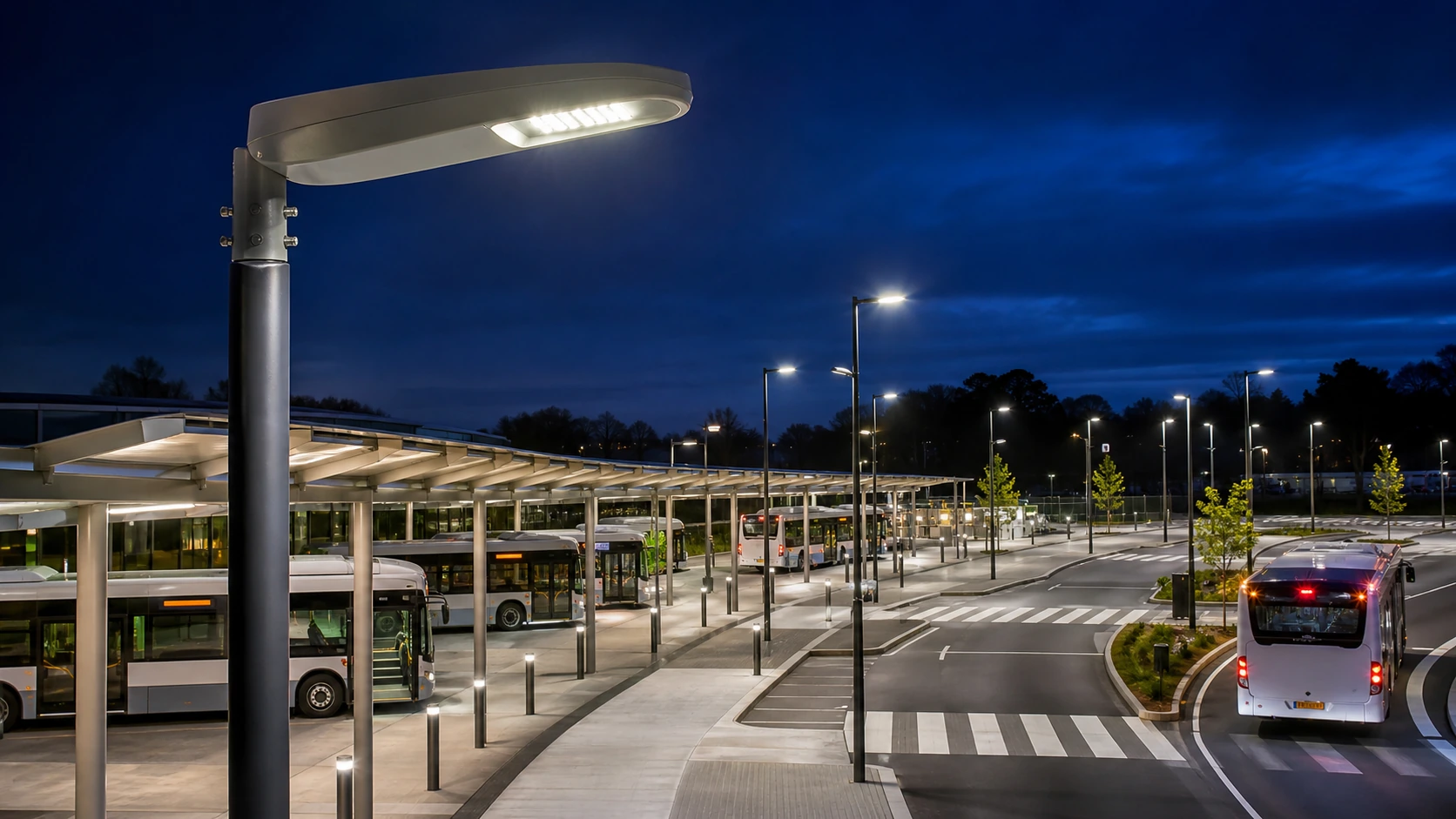 Bus Terminal Lighting real-site reference