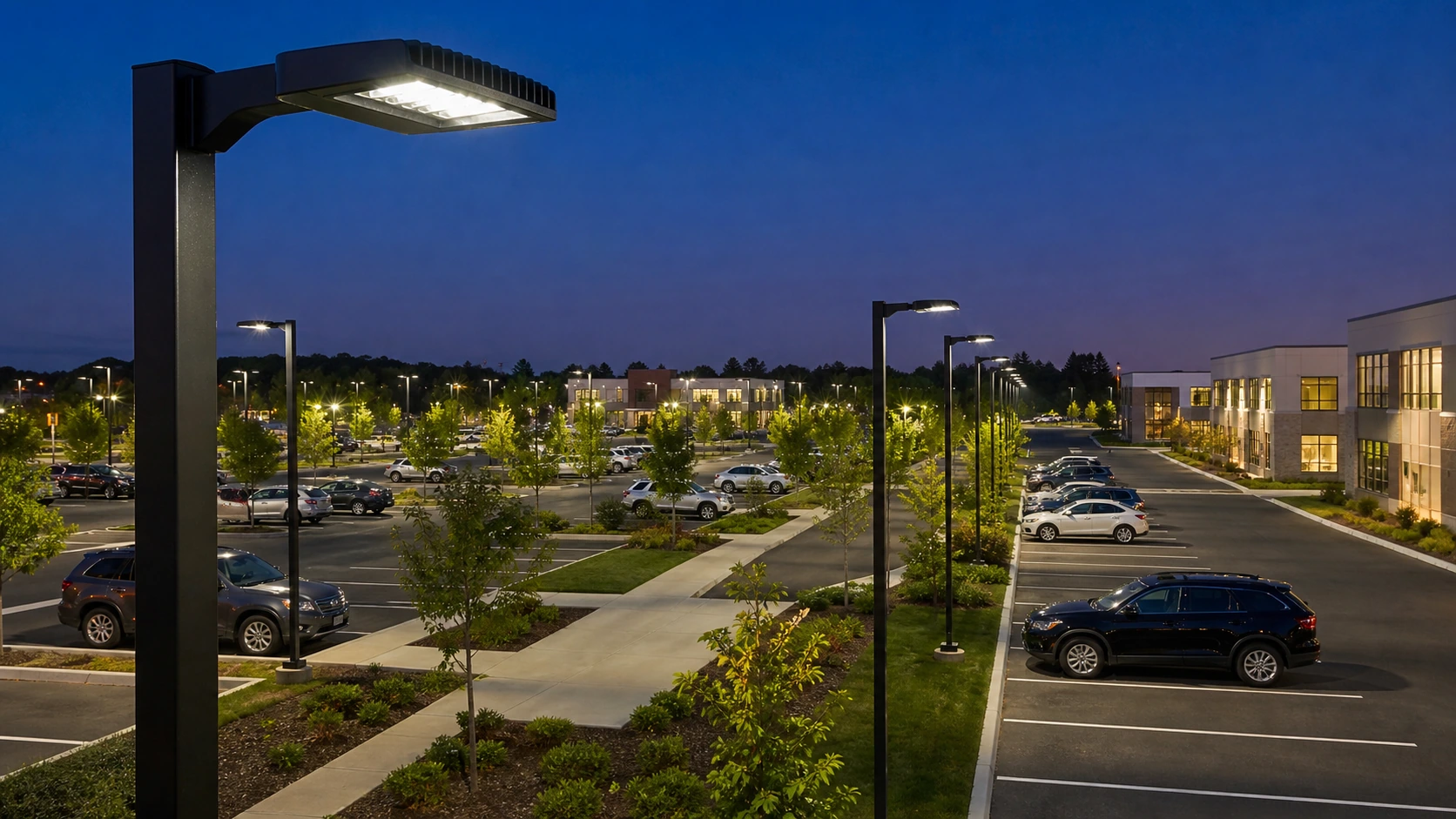 Parking Lot & Campus Lighting real-site reference