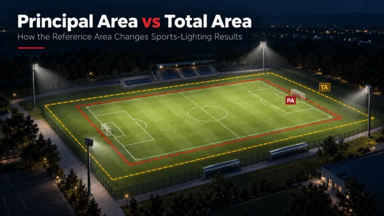 Principal Area vs Total Area in Sports Lighting