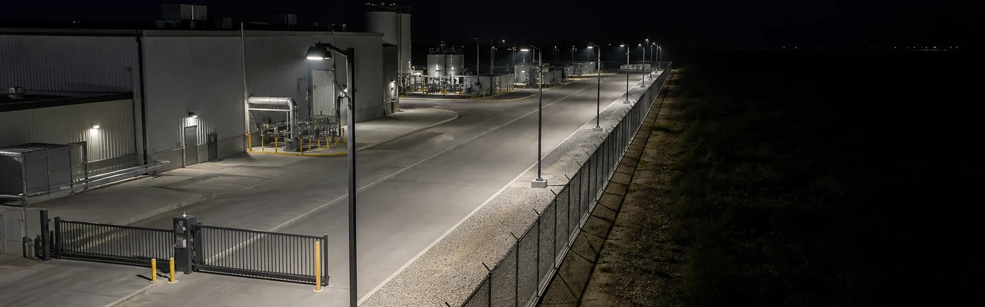 Plant Perimeter Lighting real-site reference